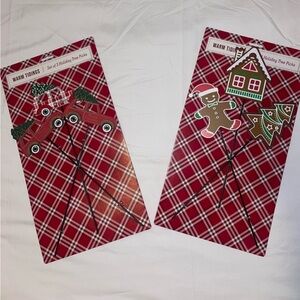 2set of 3 piece holiday Christmas tree picks